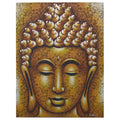 Buddha Painting with Gold Brocade Detail for Elegant Home Decor
