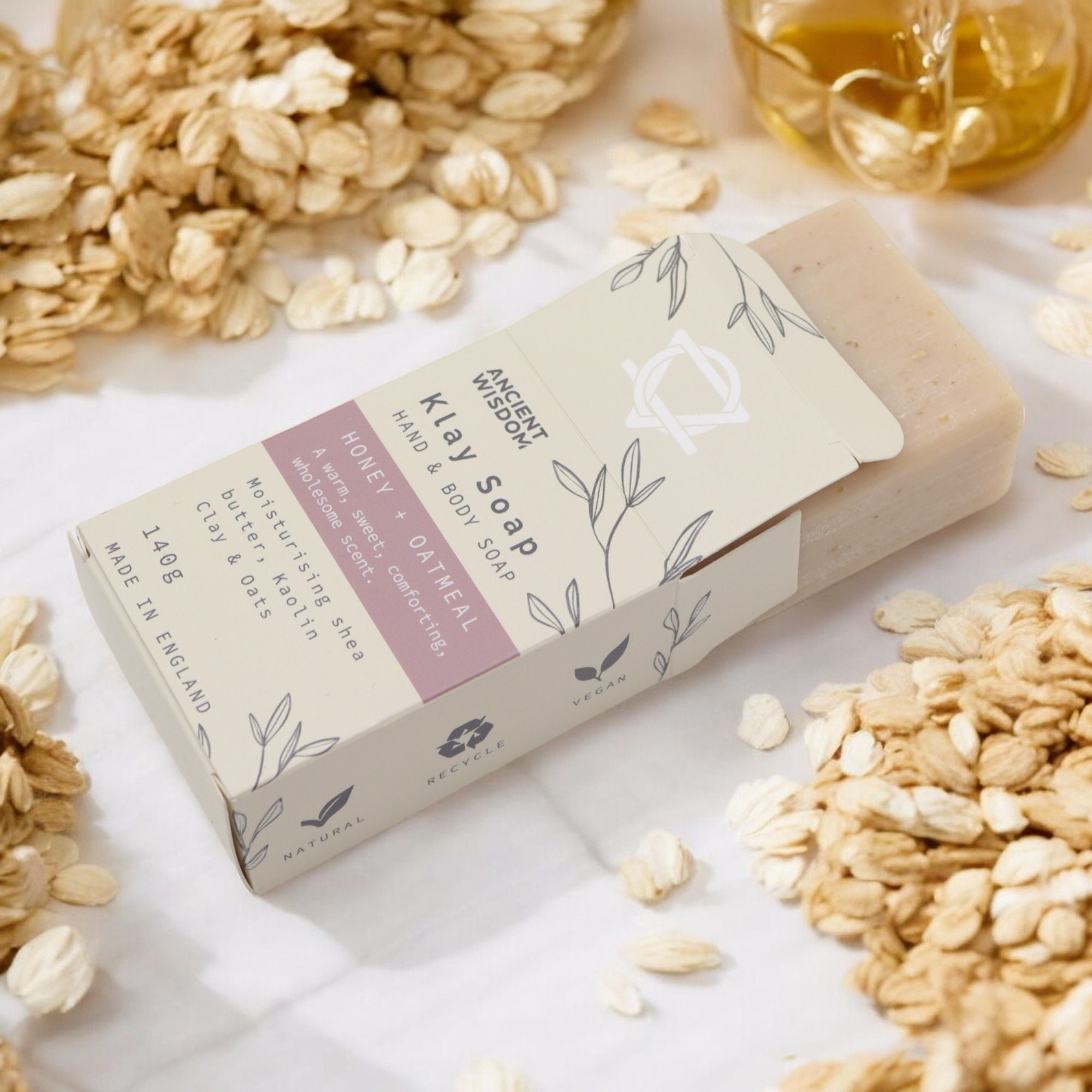 Klay Soap Honey Oatmeal for Gentle Cleansing and Exfoliation