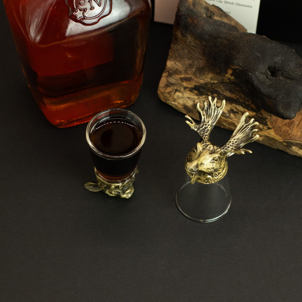 Gift Set of 12 Bottom Up Shot Glasses with Mystical Creatures