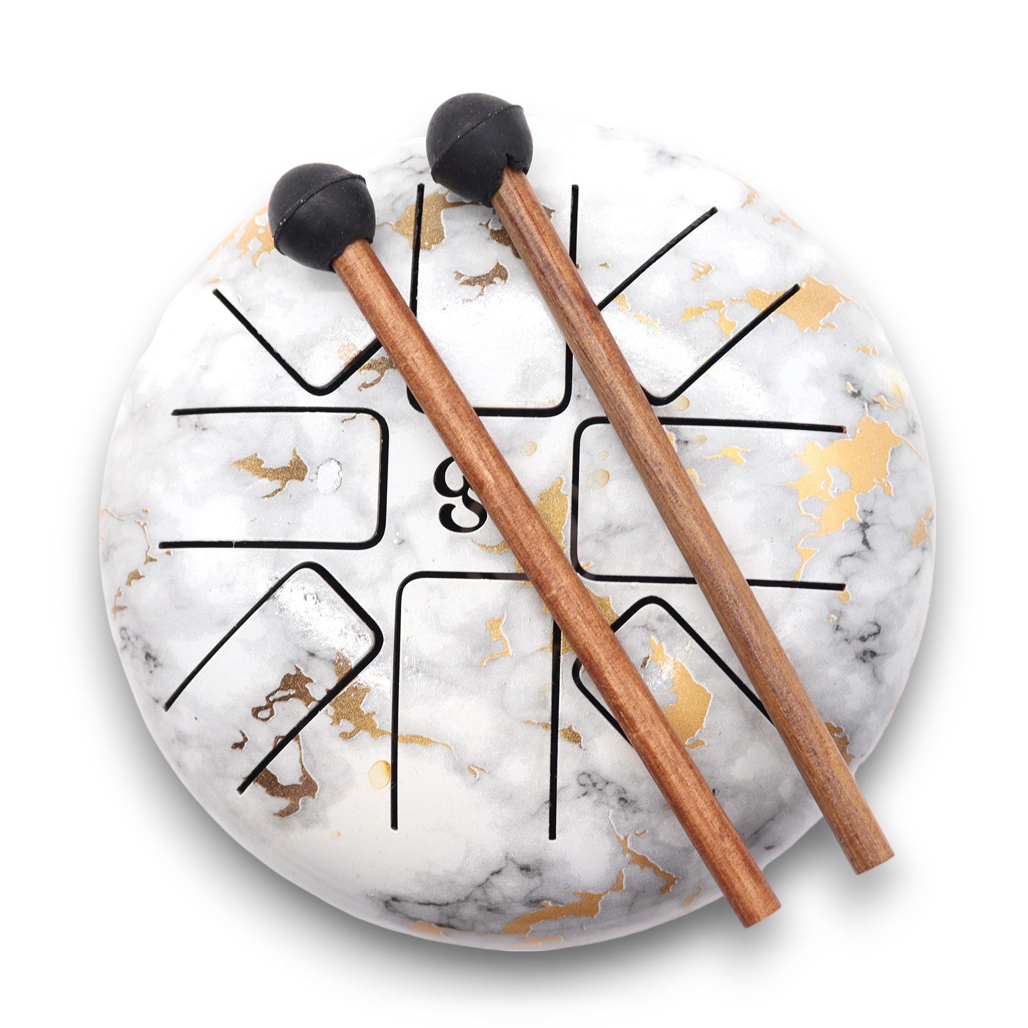 Hapi Drum Marble OM 18cm Steel Tongue Drum for Meditation and Calm