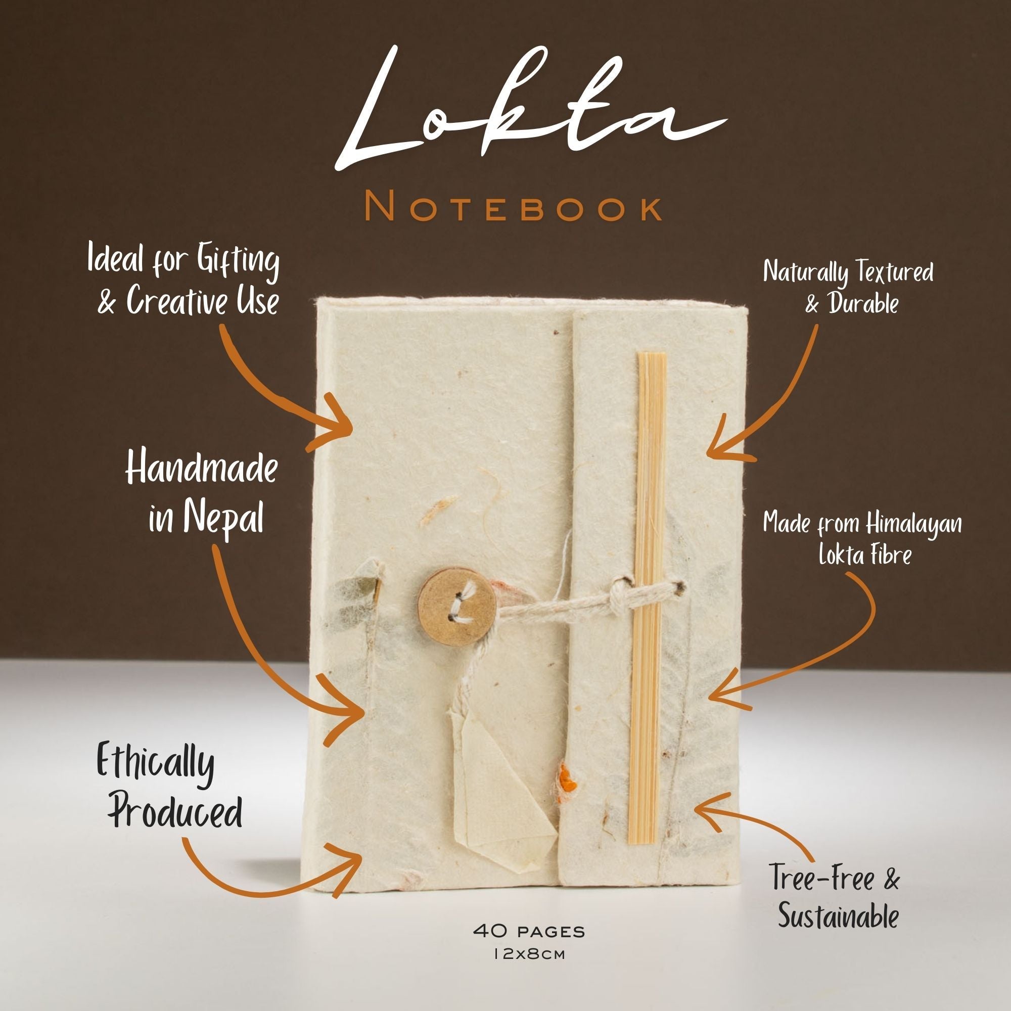 Lokta Mixed Flowers Mini Notebook with Botanical Cover Design