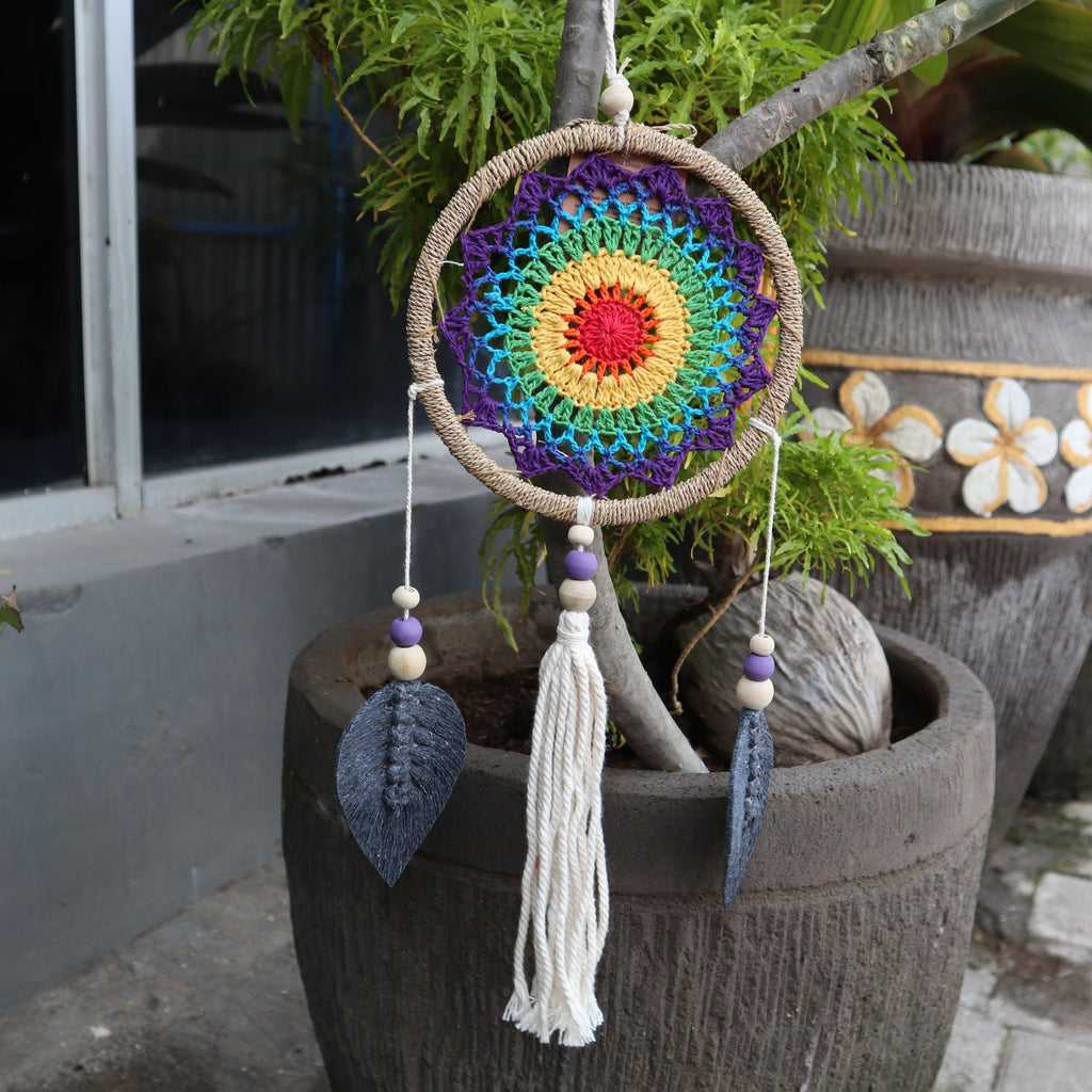 Medium Rainbow Dream Catcher for Home Decor and Sweet Dreams