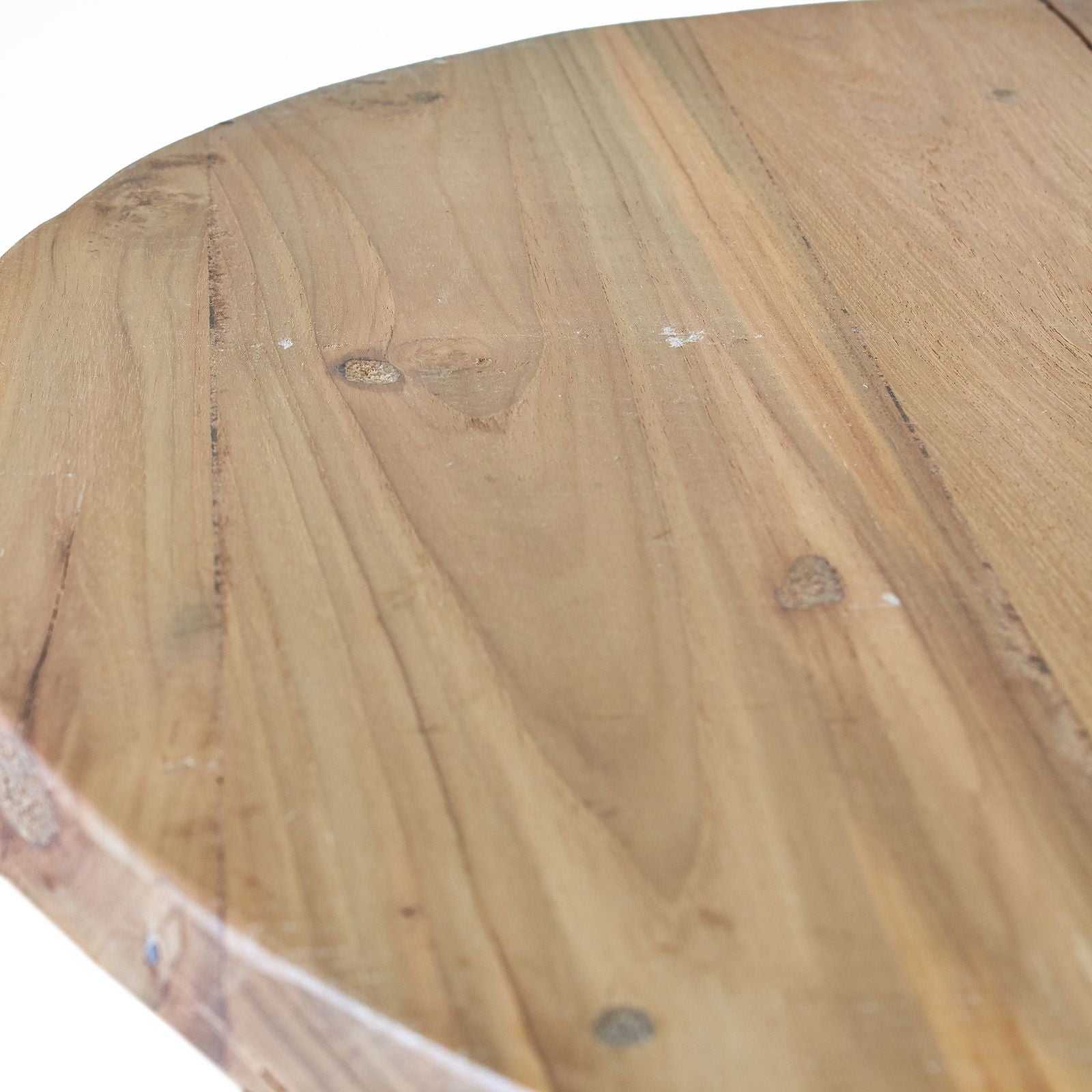 Round Folding Coffee Table 50cm Unique Recycled Wood Design Piece