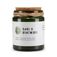 Greenman Woodwick Soy Candle - Sage & Mintwood