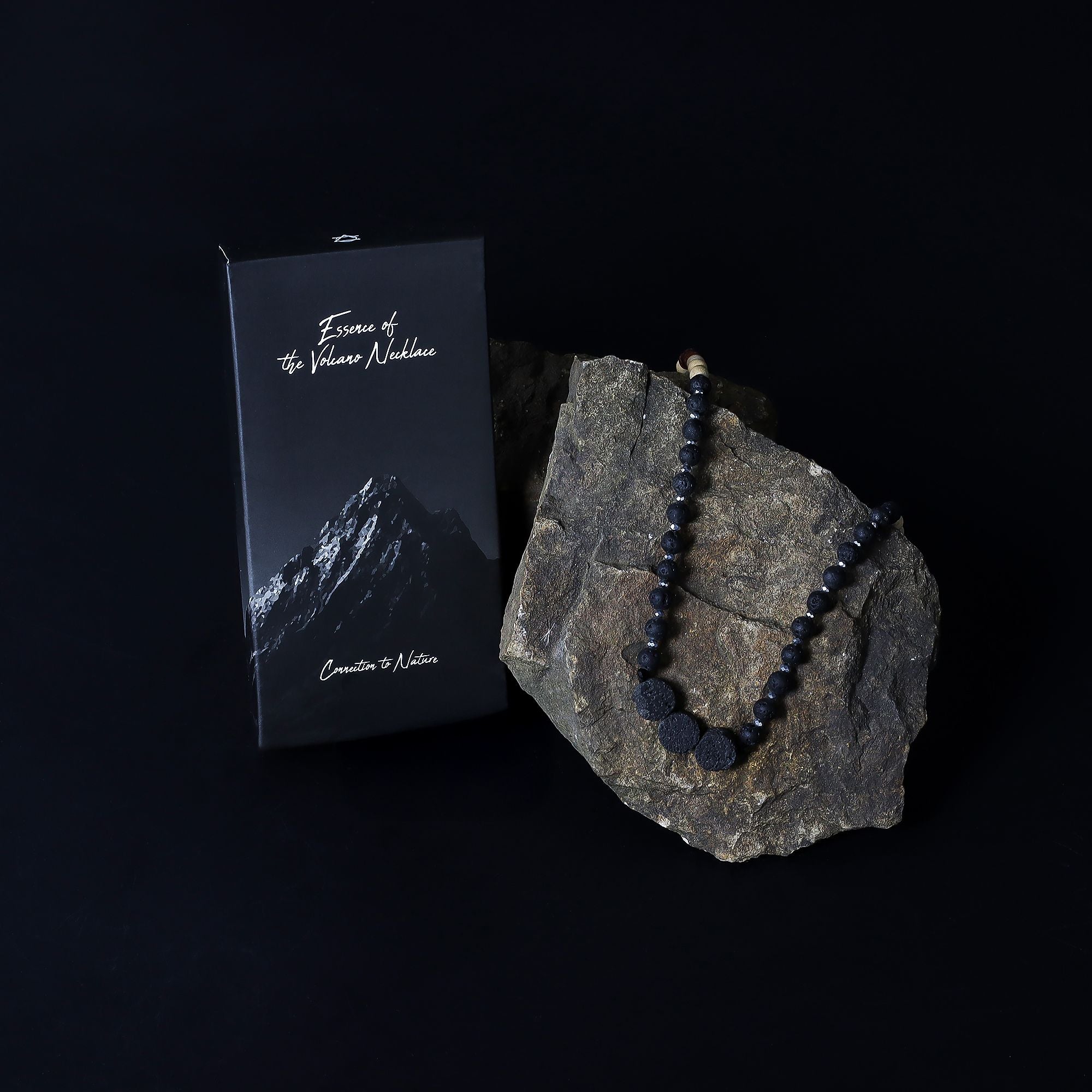 Essence of the Volcano Necklace with Natural Lava Stone Design