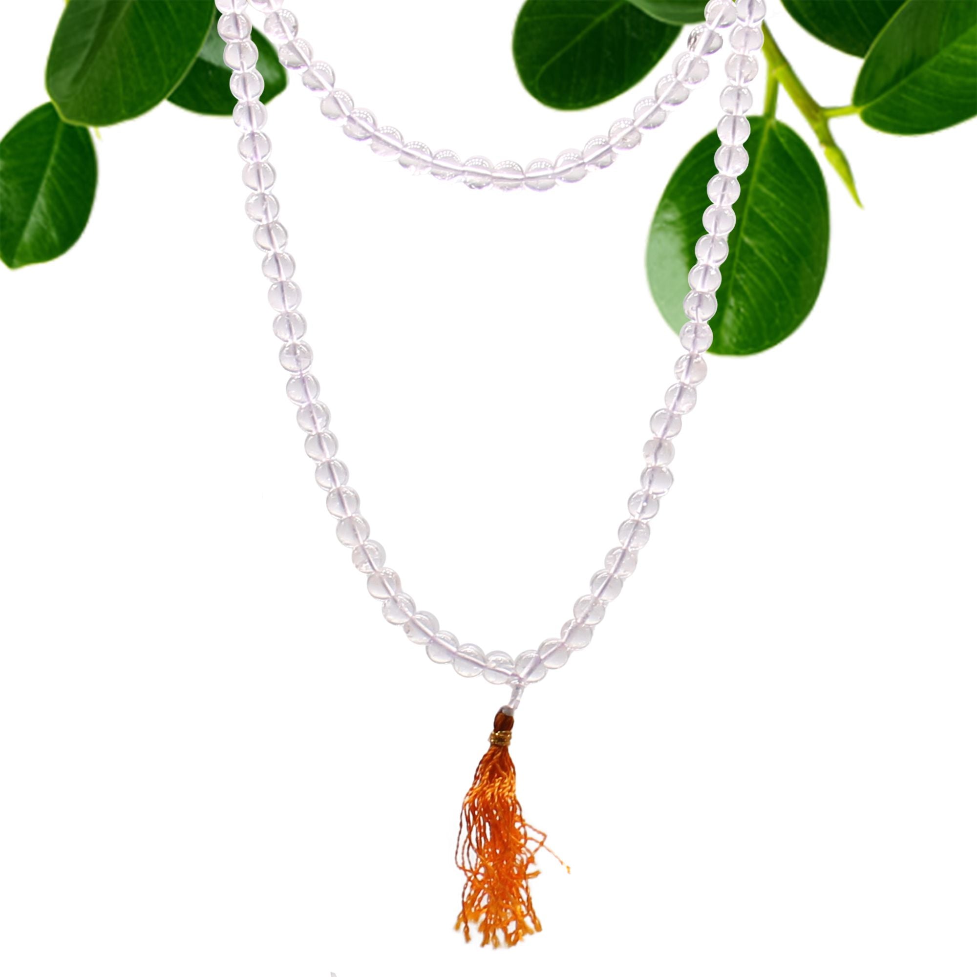 108 Bead Mala Rock Crystal for Chanting and Meditation Use