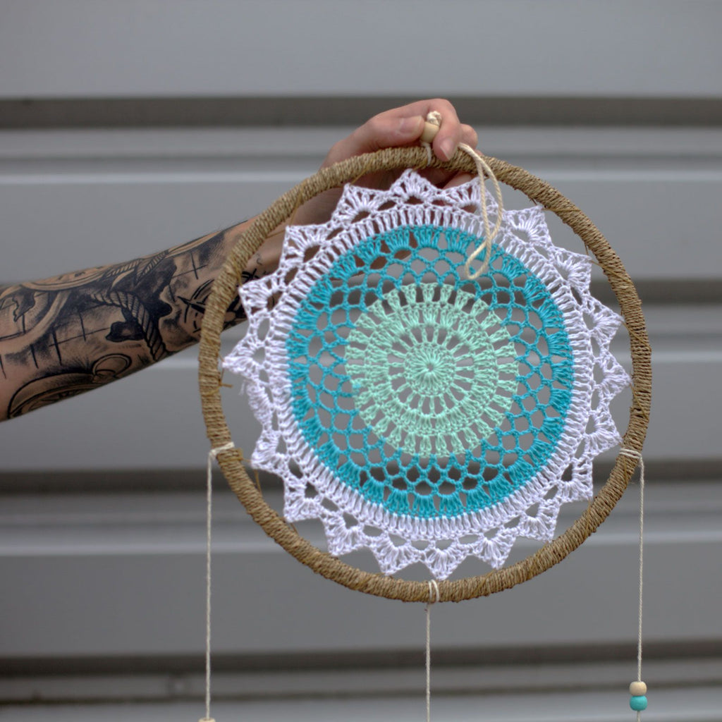 Large Turquoise Dream Catcher for Home Decor and Sweet Dreams