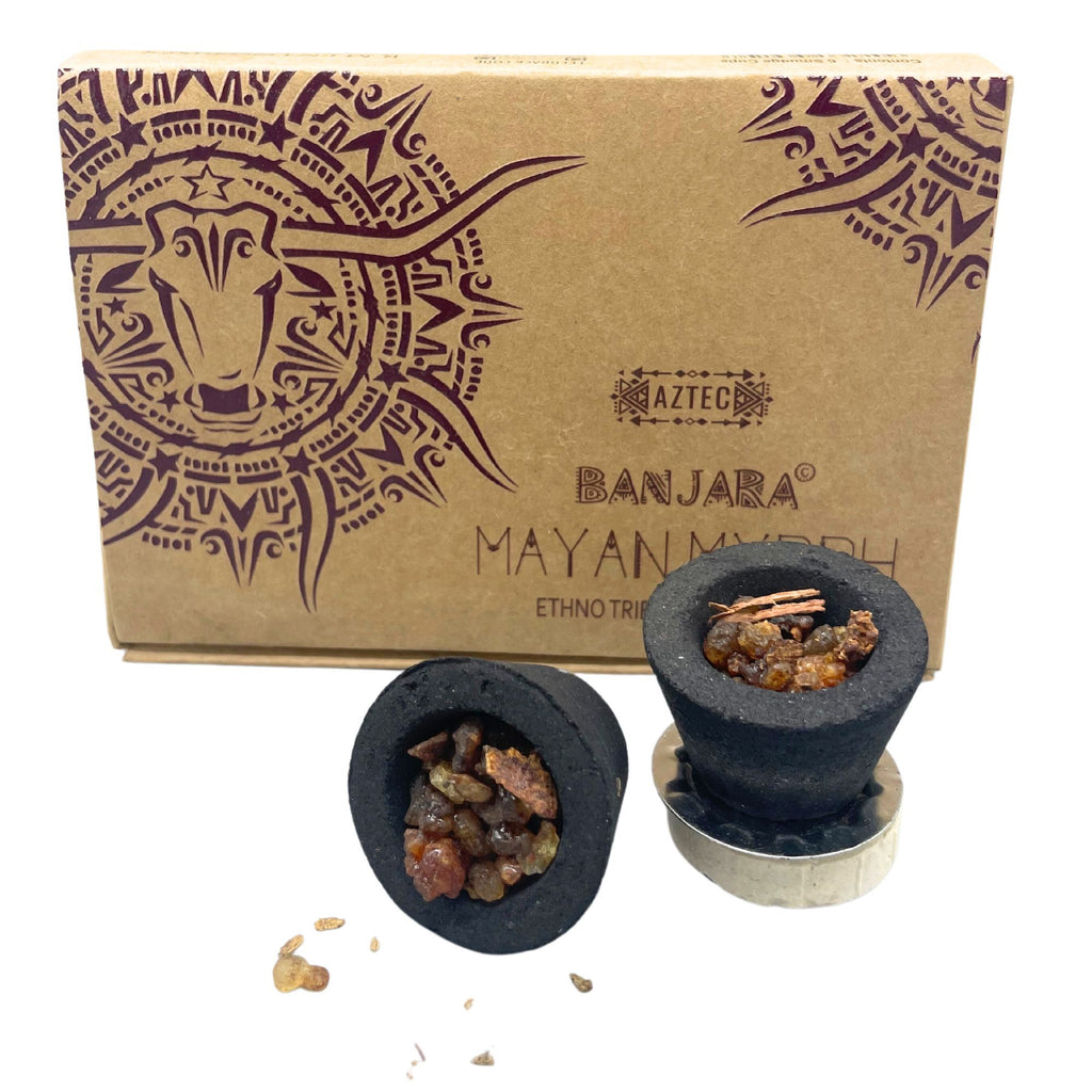 Banjara Resin Cups Mayan Myrrh for Unique Aromatic Experiences