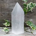 Selenite Pencil Point Tower Unique 15 cm Crystal Home Decor Piece