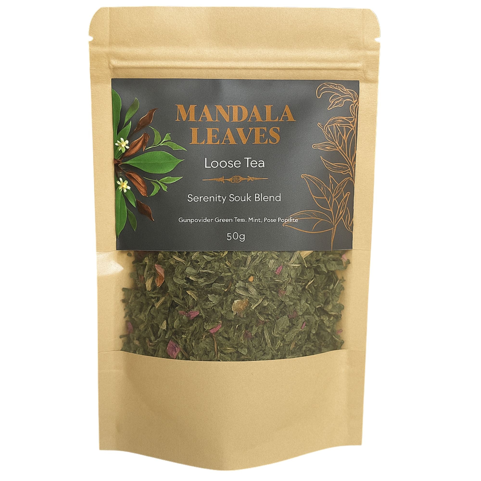 50g Serenity Souk Blend Refreshing Green Tea with Mint Flavour