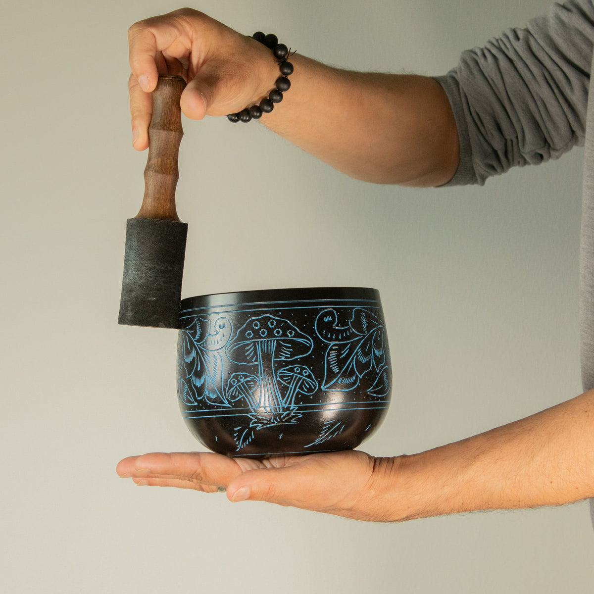 Cauldron Singing Bowl - Magic Mushroom - Blue (15cm)