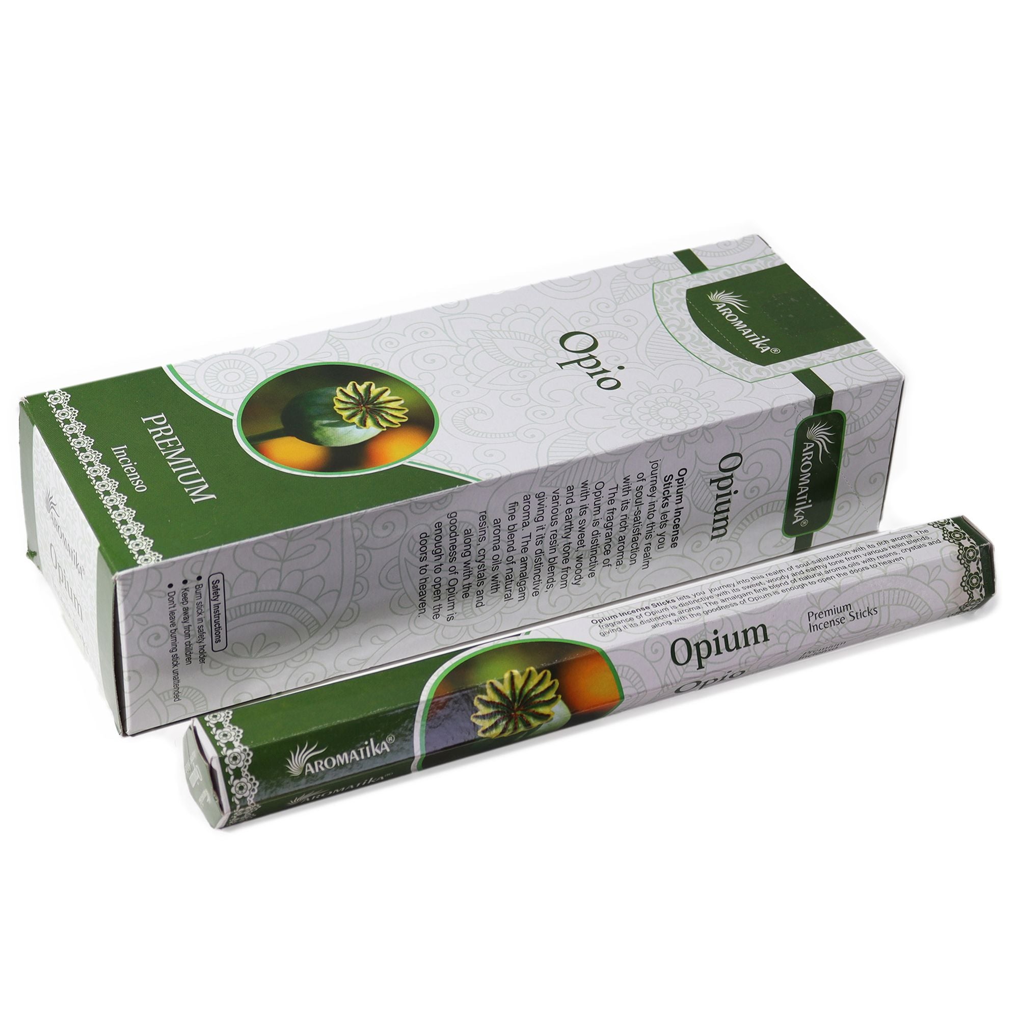 Aromatika Charcoal Free Hex Incense Sticks with Opium Fragrance