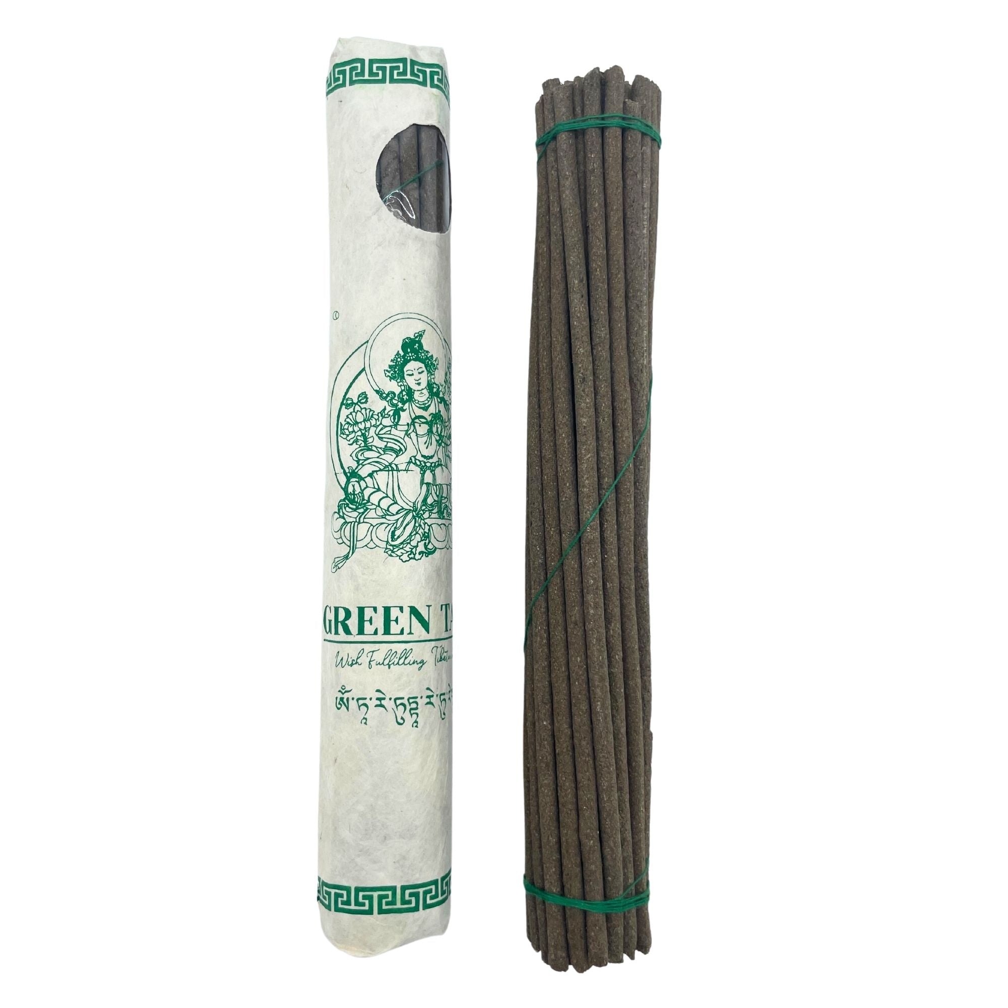 Rolled Pack of 30 Premium Tibetan Incense with Green Tara Aroma