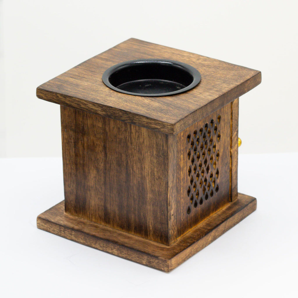 Large Mango Box Burner with Elephant Design for Home Fragrance
