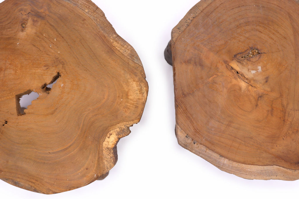 Higher Teak Pad Display Set of Two for Home Decor Styling