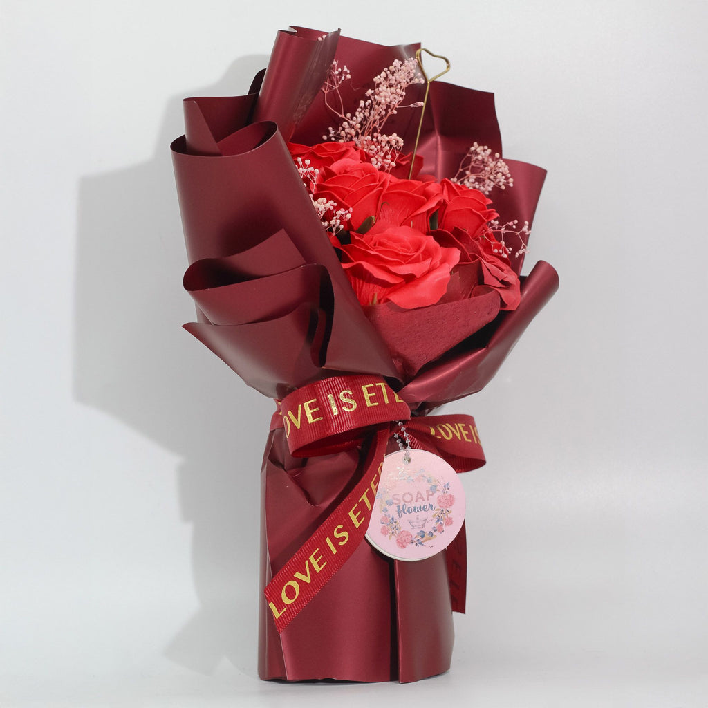 Large Red Roses Bouquet Love is Eternal with Gift Card Included