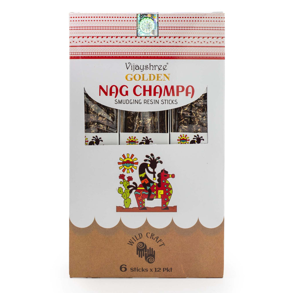 Golden Nag Champa Smudging Resin Sticks in 30g Pack