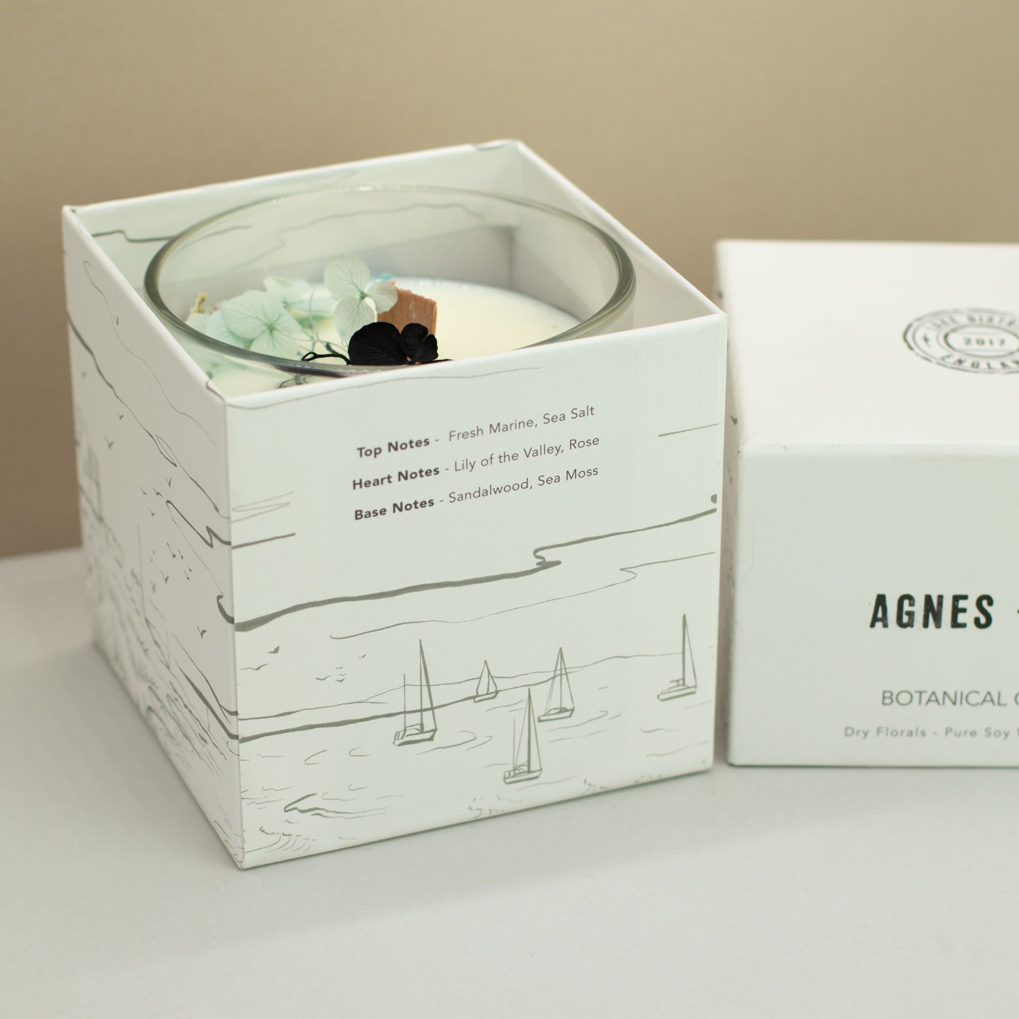 Agnes + Cat Botanical Soy Wax Candle - Sea Salt & Moss