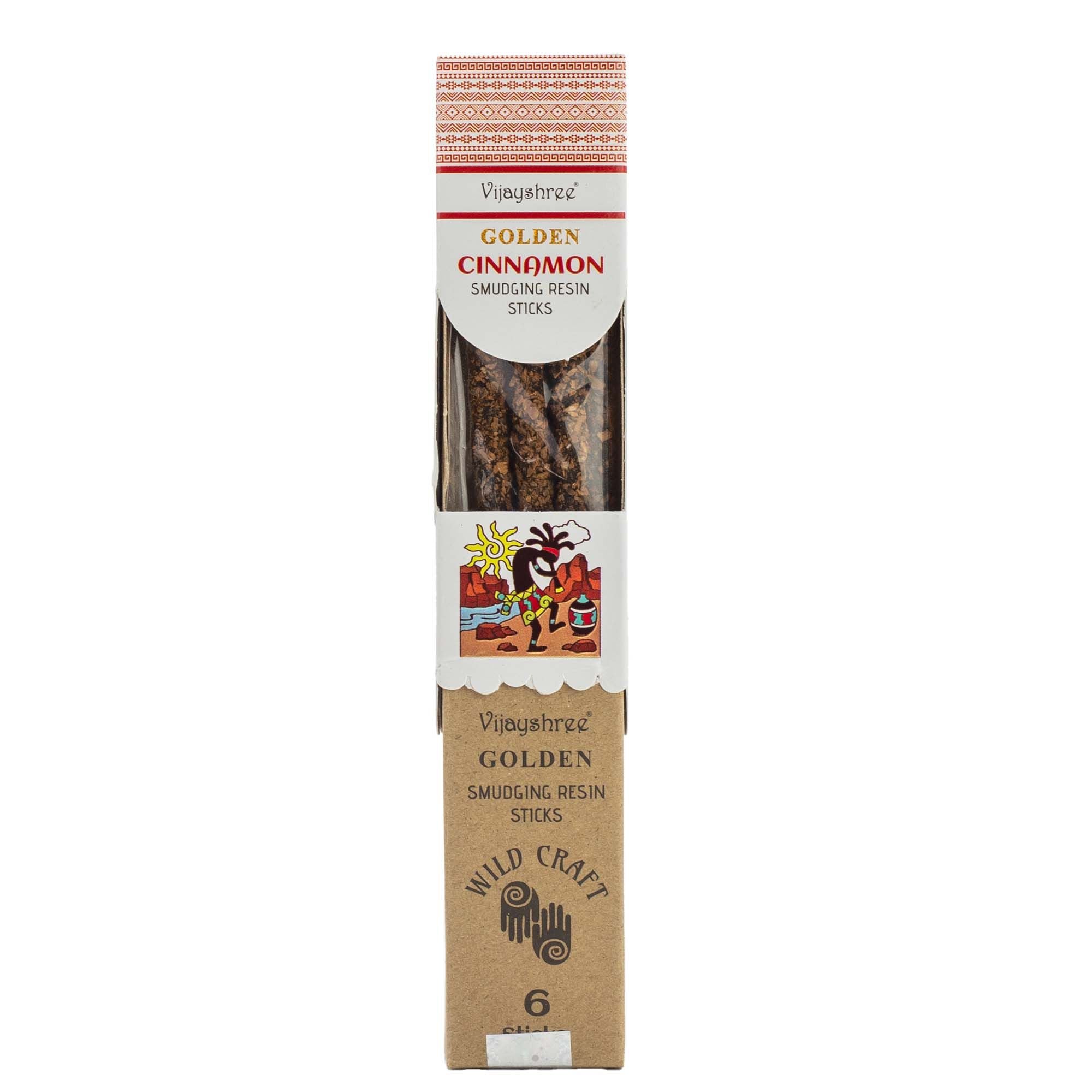 Golden Cinnamon Smudging Resin Sticks for Cozy Atmosphere 30g