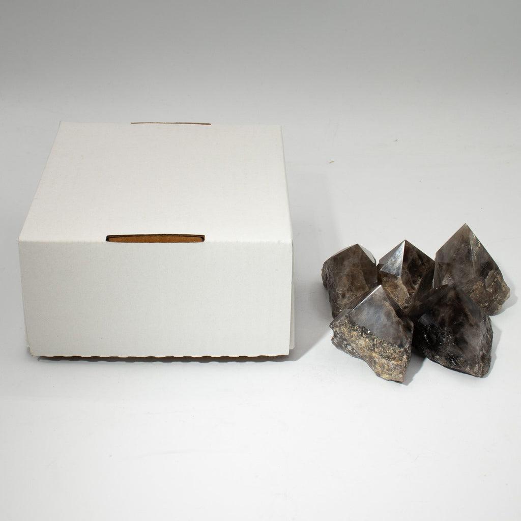 Smoky Quartz Gemstone Top Polished Points Set of 5 to 6 Pieces