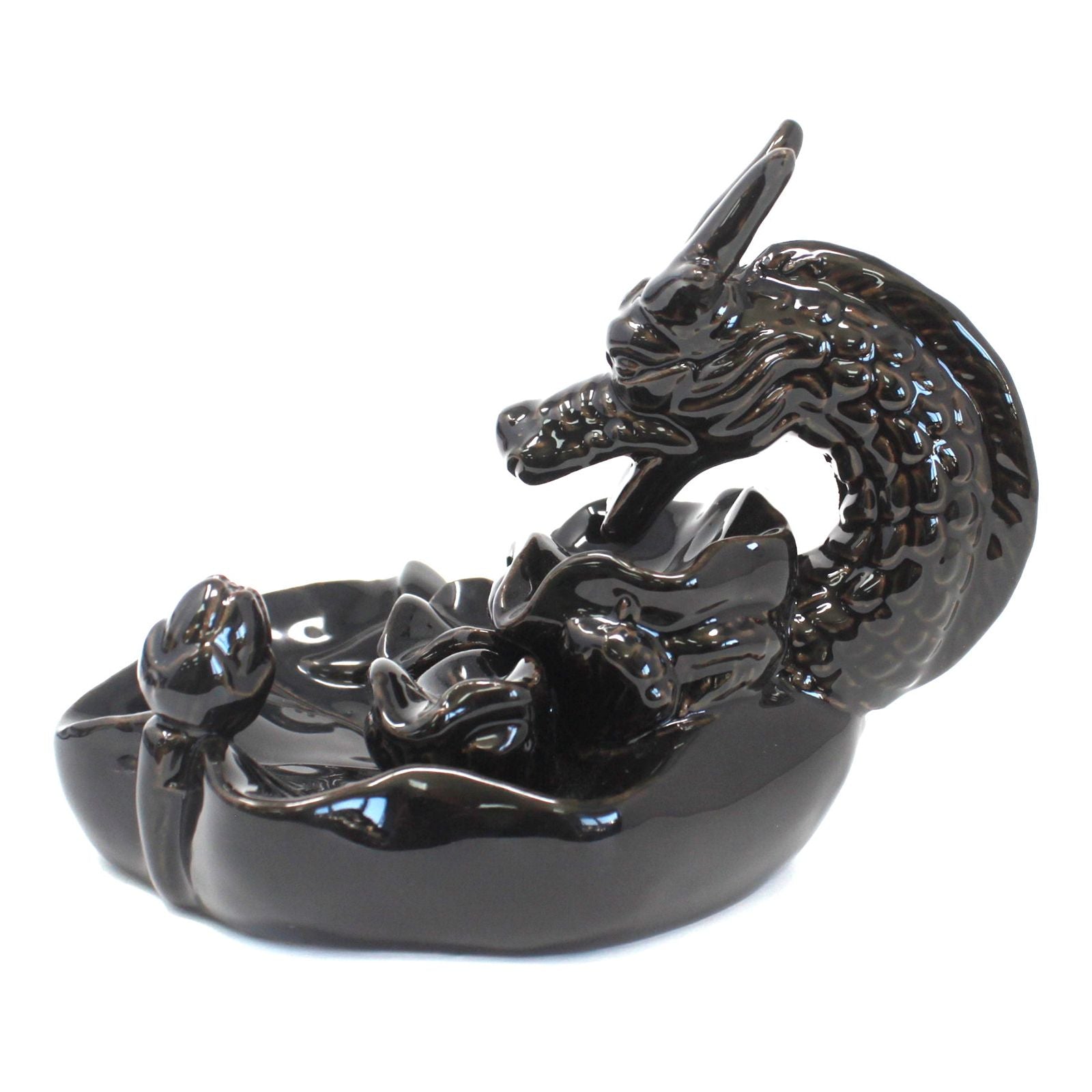 Large Dragon Pool Backflow Incense Burner for Relaxation and Calm