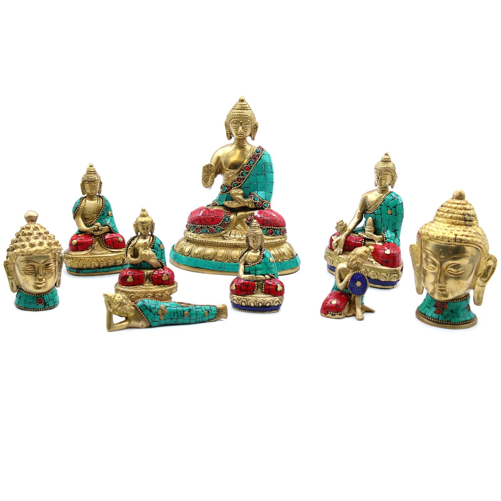 Brass Buddha Figure Blessing 15cm Ideal for Elegant Home Decor