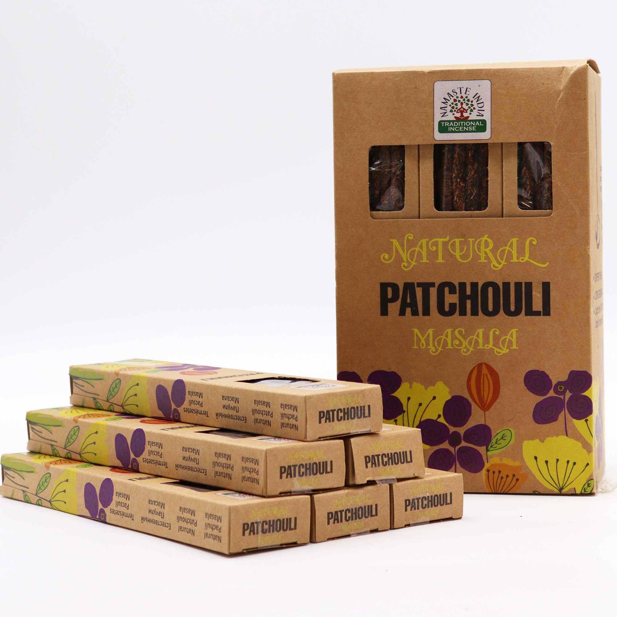 Natural Botanical Masala Incense Sticks with Patchouli Scent