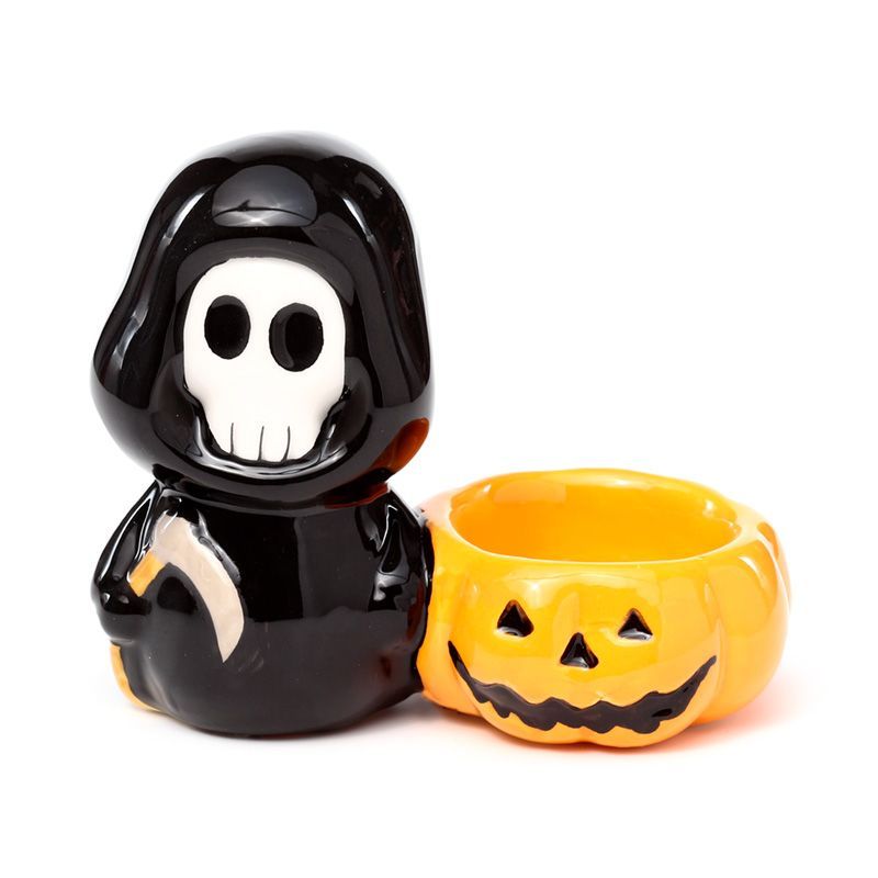Ceramic Skull Boy Tea Light Candle Holder for Unique Décor