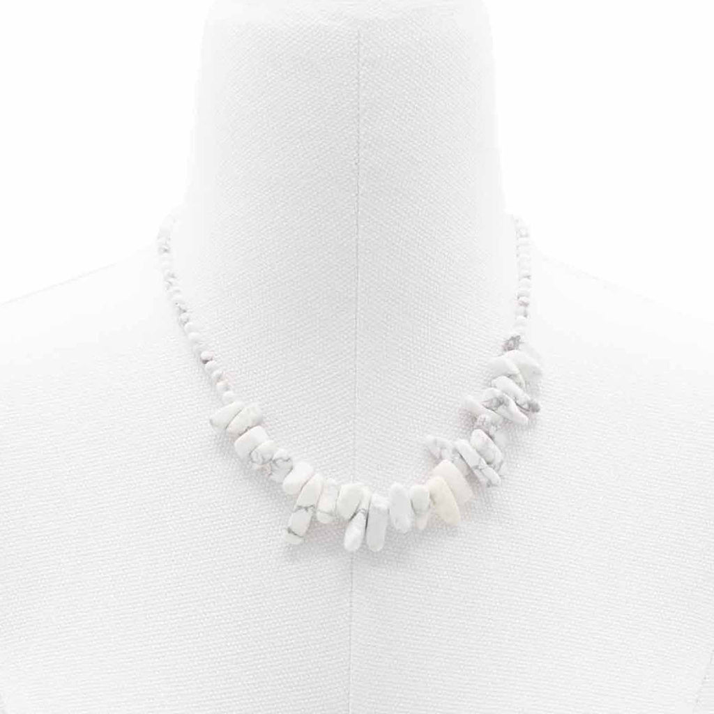 Longstone Gem Necklace with Elegant White Jasper for Style