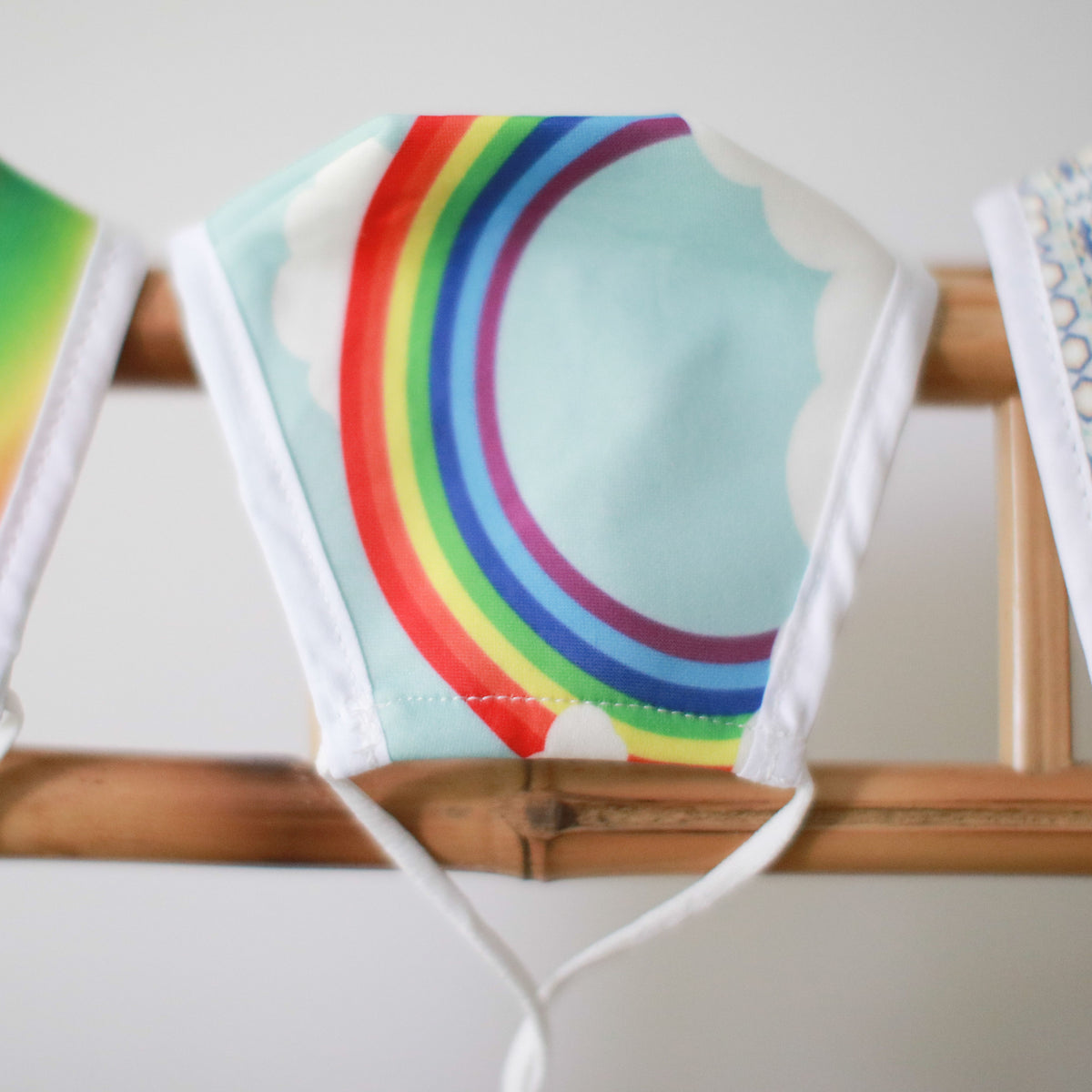 Children's Reusable Rainbow Face Mask with Filter Pocket