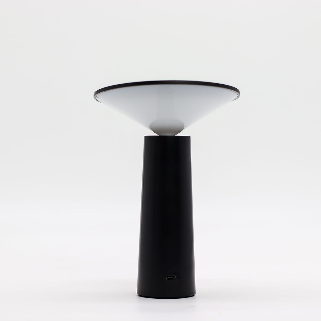 Touch Lamp Black Mushroom Design with Adjustable Pattern Light