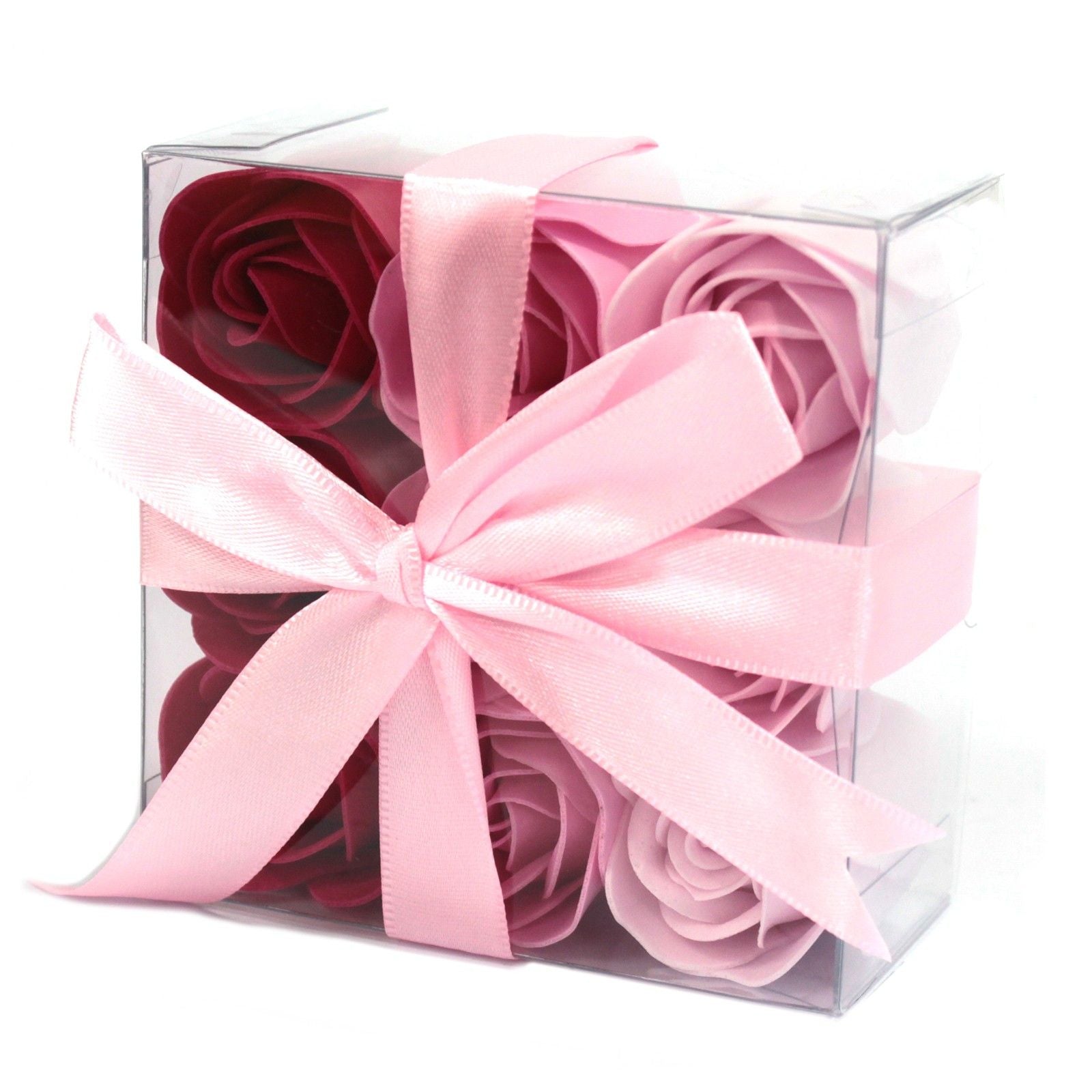 Set of 9 Pink Roses Soap Flowers for Elegant Bathing Moments