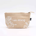 Hop Hare Pouch I am Strong for Makeup and Toiletries Storage