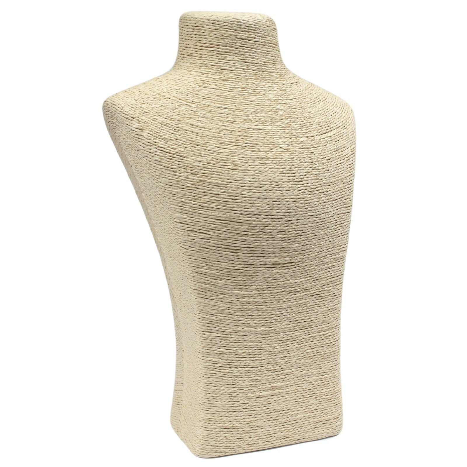 Large Classic Bust Display Stand in Cream for Fashion Jewellery