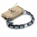 Magnetic Hematite Shamballa Bracelet with Rose Cuboids Design