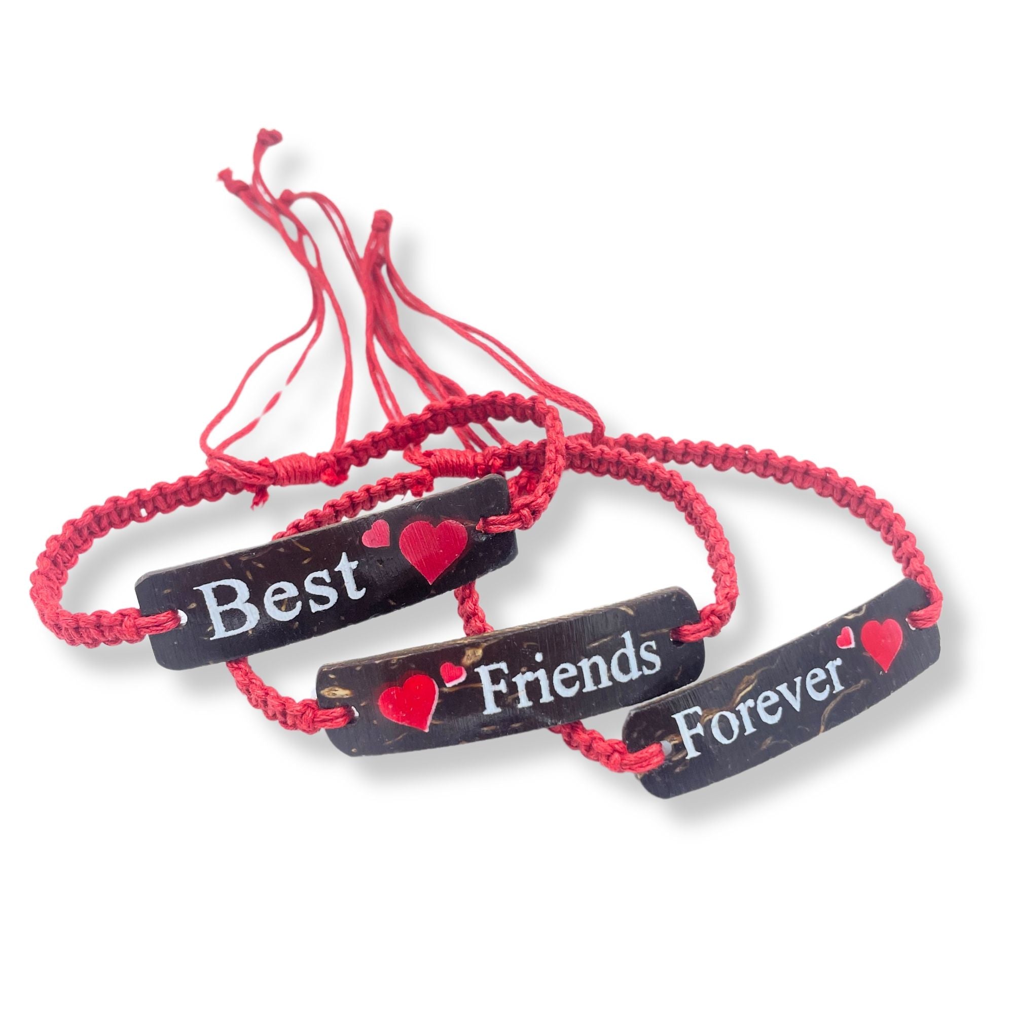 Handmade Friendship Bracelets with Friends Coconut Print Design