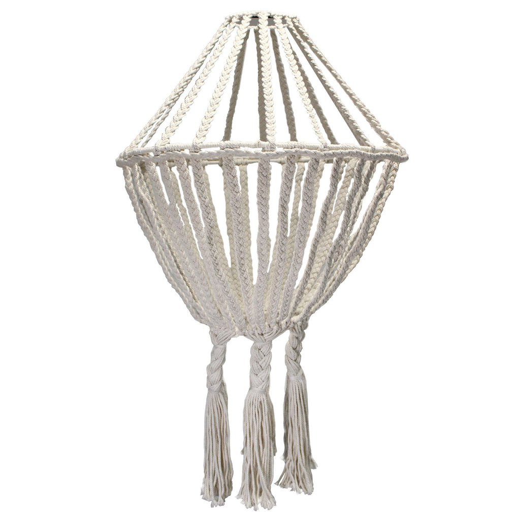 Macrame Large Drop Chandelier Natural Bohemian Home Decor Piece