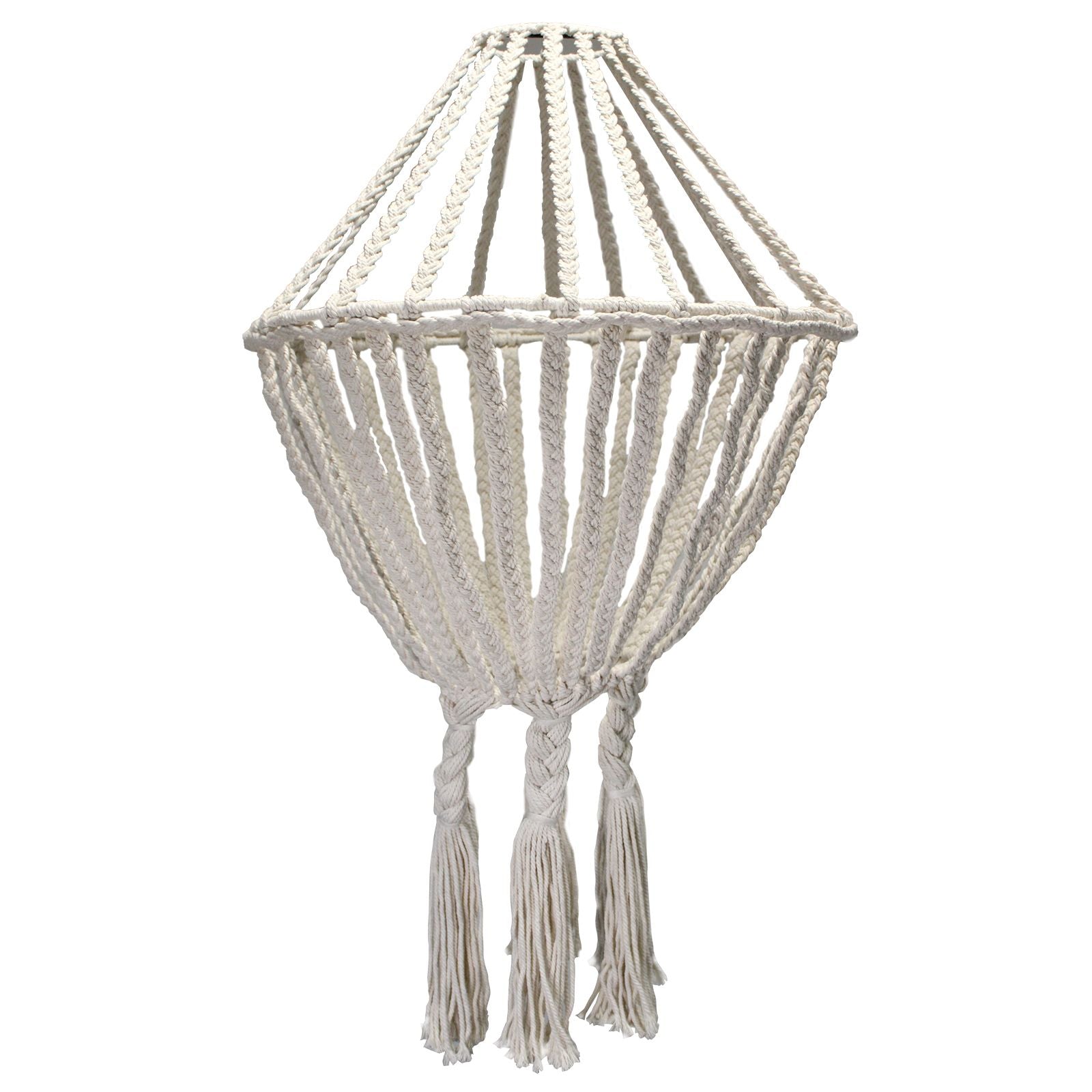 Macrame Large Drop Chandelier Natural Bohemian Home Decor Piece