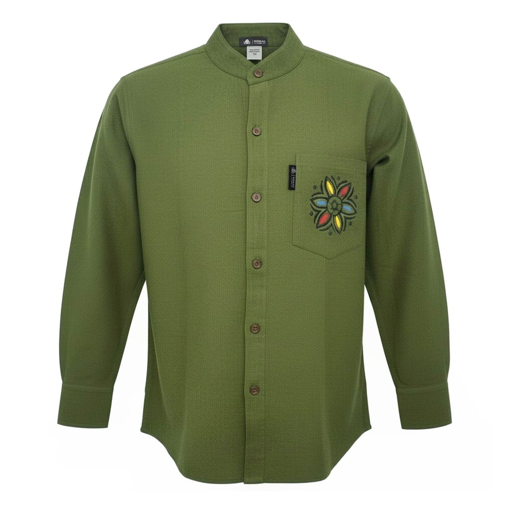 Nomad Sari Kathmandu Shirt in Forest Green for Larger Sizes
