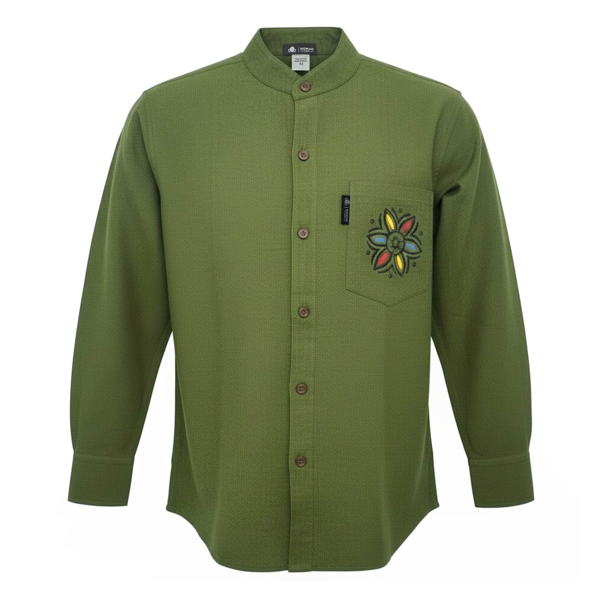 Nomad Sari Kathmandu Shirt in Forest Green for Larger Sizes