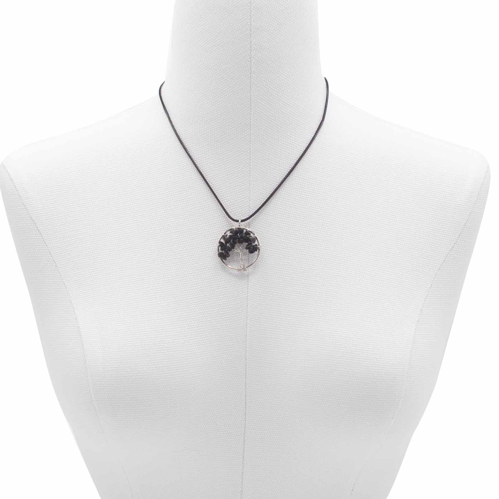 Tree of Life Pendant in Black Agate for Stylish Elegance