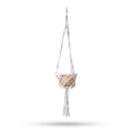 Macrame Hooped Pot Holder Small Natural 16cm Hoop for Plants