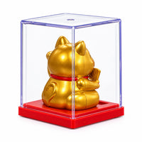 Mini Solar Powered Japanese Lucky Cat in Display Box – Gold