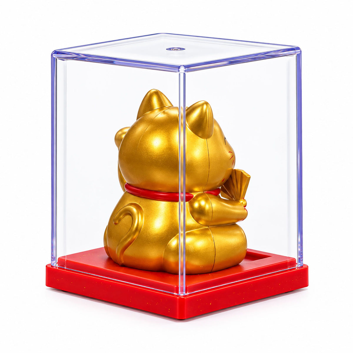 Mini Solar Powered Japanese Lucky Cat in Display Box – Gold