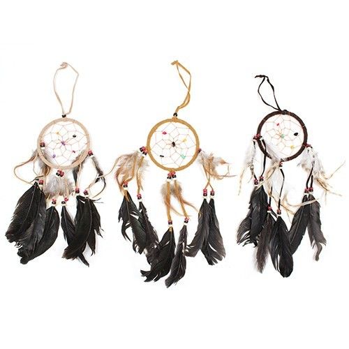 Bali Dreamcatchers Medium Round in Cream Coffee and Chocolate