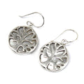 Tree of Life Silver Earrings 15mm with Mother of Pearl Design