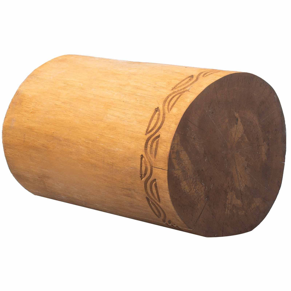 Tribal Stool Table in Natural Albasia for Unique Home Decor