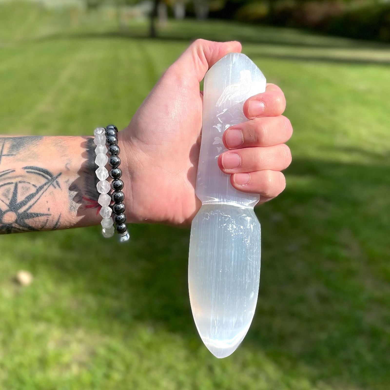 Selenite Ritual Knife for Ceremonial Use to Release Bonds