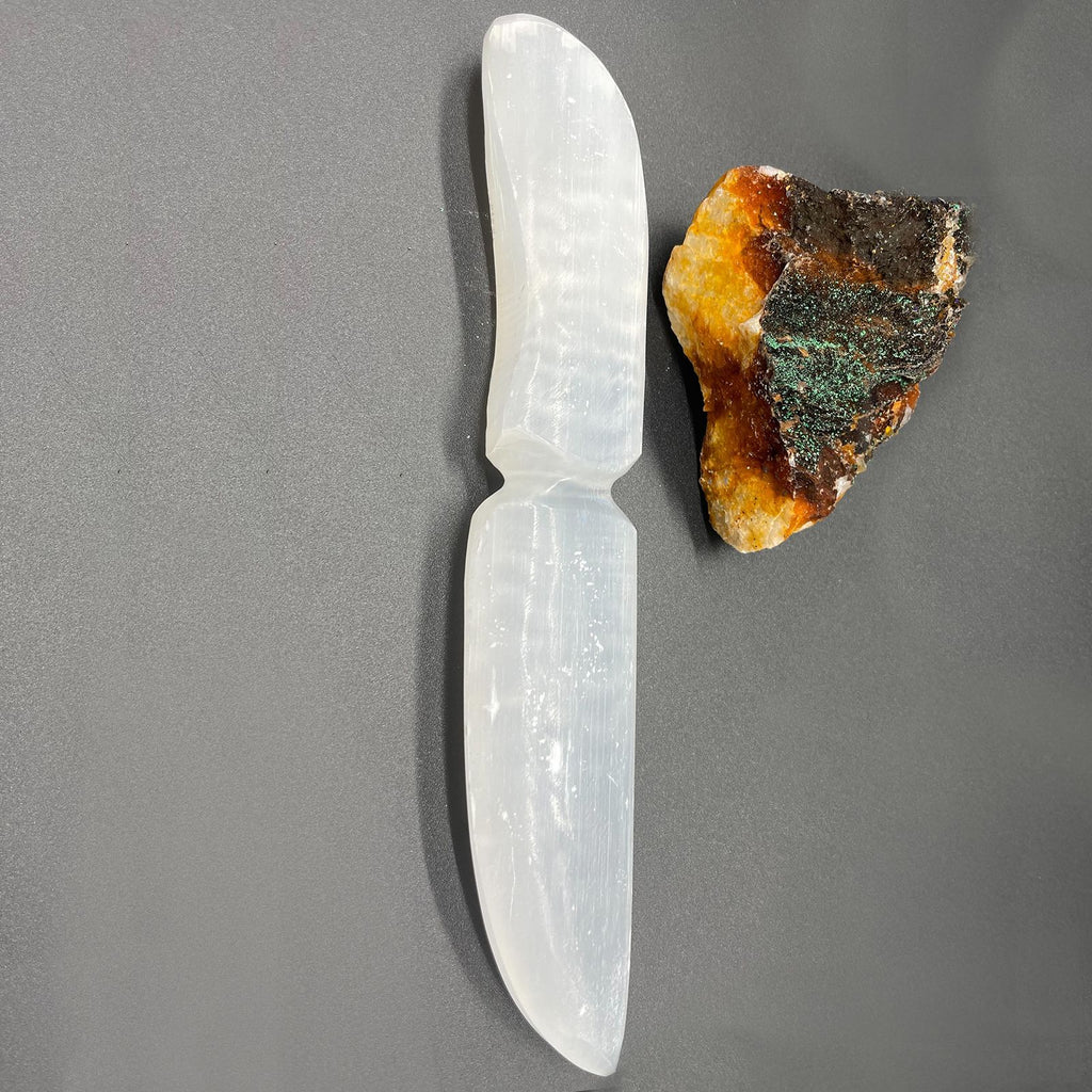 Selenite Ritual Knife Classic for Ceremonial Use and Display