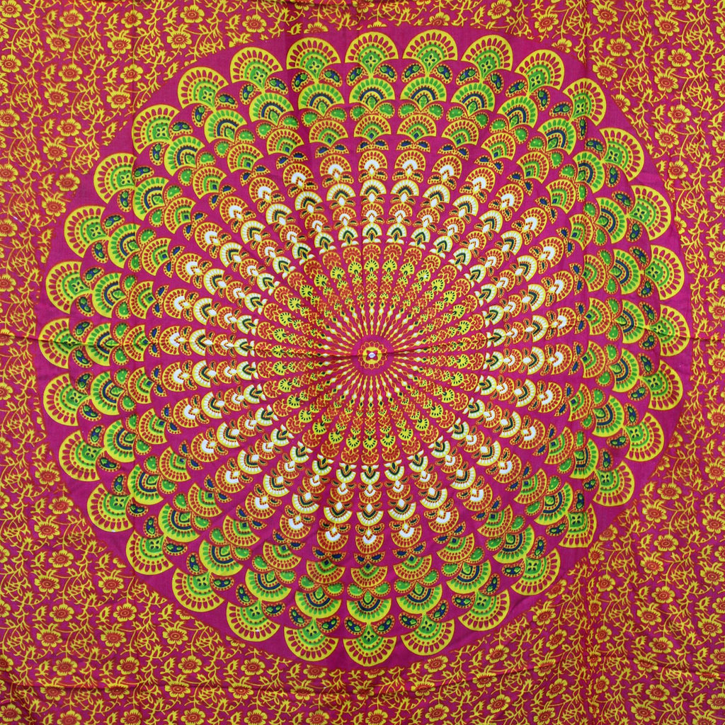 Ruby Lime Mandala Sarongs for Stylish Beachwear and Summer Fun